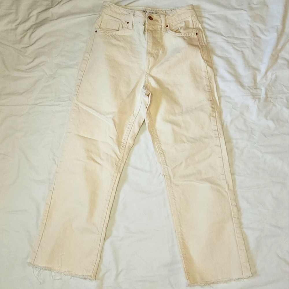 Zara white jeans.